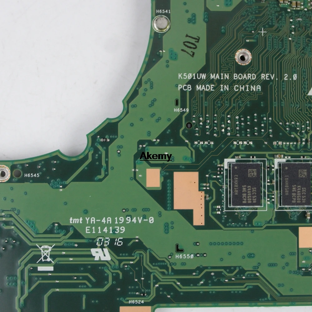 K501UX материнская плата для ноутбука ASUS K501UB K501UX K501UQ оригинальная материнская плата DDR3 8GB-RAM I7-6500U GT940M