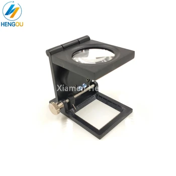 

2 pieces Black Full Metal folding 10 times magnifying glass for printing 10X for offset print machine Hengoucn, man roland etc