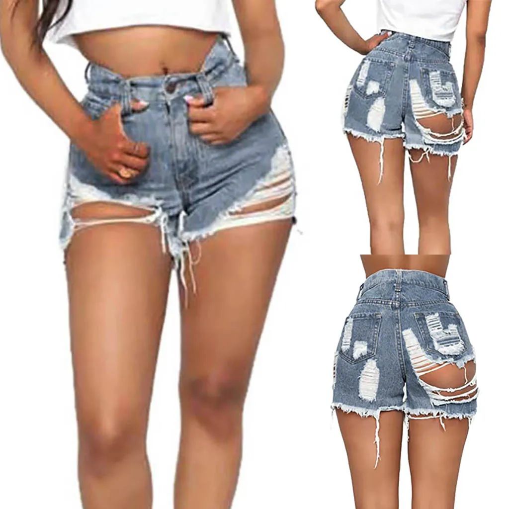 Джинсовые рваные шорты джинсы повседневные обтягивающие 2019 хлопок средней посадки Модные Карманы на пуговицах женские шорты с кисточками