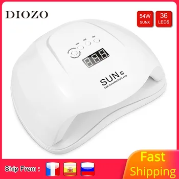 

DIOZO Curing Lamp SunX 54W/80W Led Lamp Nail UV Gel Polish Dryer Machine 10/30/60/99s Timer UV Led Nail Lamp 36/42 Leds Manicure
