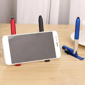 

Multi-function 4 in 1 Pen Ballpoint Pen Folding led Light Mobile Phone Stand Holder School Office Writing Stationery Supplies