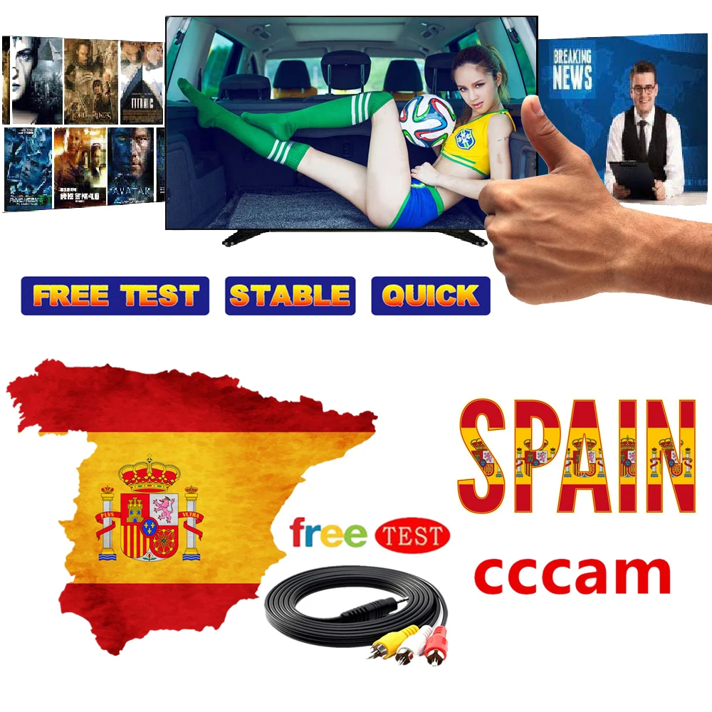 

Freesat V7s Cccam Cline for 1 Year Spain 6 Europe cline for DVB-S2 HD used of Freesat v7 GT media V8 Nova Cccam cline v9 super