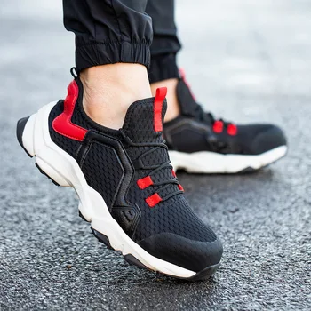 

2020 Men Safety Shoes Steel Toe Work Shoes For Men Anti-smashing Puncture Proof Construction Breathable Sneaker