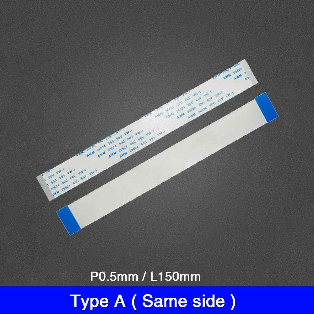 FFC / FPC Flat Flexible Cable LCD 4 5 6 7 8 9 10 11 12 14 15 16 18 20 Pin AWM 20624 80C 60V VW-1 0.5MM 150MM A Type | Обустройство