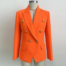Manteau de costume pour femme, veste à Double boutonnage, bouton en métal, blazer à manches longues, haut féminin, automne 2021 