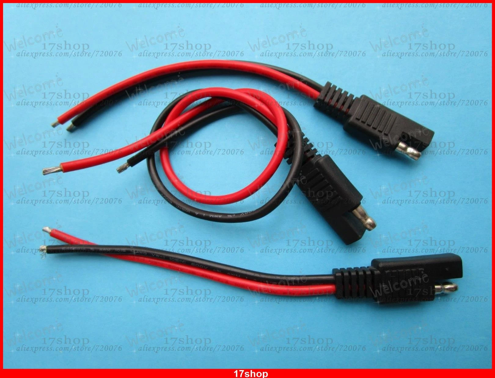 2 pcs Battery SAE to SAE Connector DC Power Automotive DIY Cable 2x1.5mm² 1m 2 pcs Battery SAE to SAE Connector DC Power Automotive DIY Cable 2x1.5mm² 1m