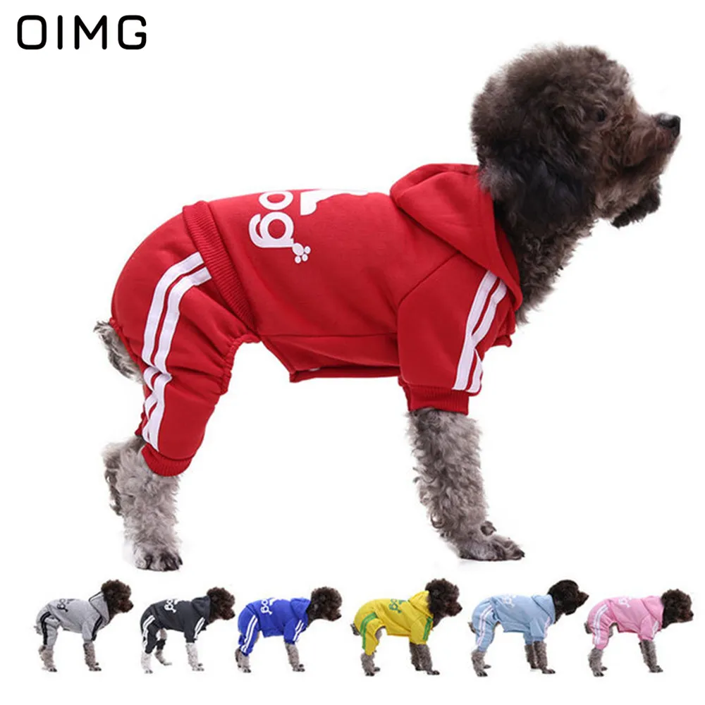 

OIMG Dog Clothes Winter Dog Hoodies Letter Printed Puppy Pet Coat Jacket For Small Dogs Cat Sweatshirts Chihuahua Yorkies