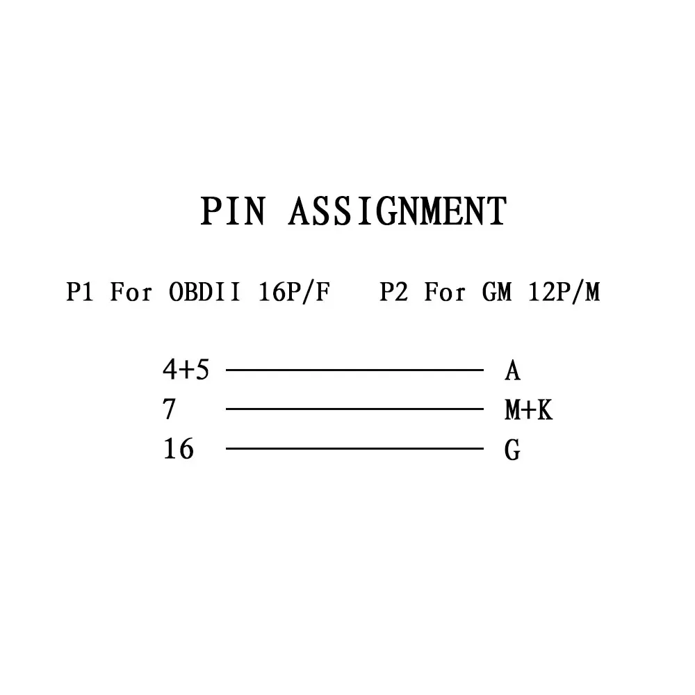 Для G-M 12PIN для Opel для Honda Для KIA для Mazda для Nissan для Mitsubishi OBD2 Диагностический адаптер OBD разъем OBDII сканер