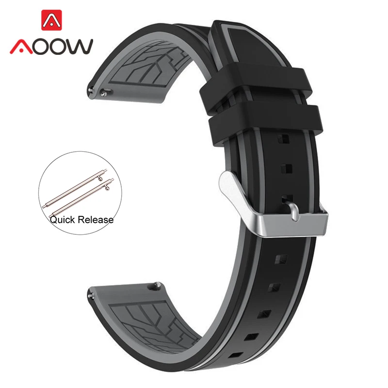 Premium Waterproof Soft Silicone Sport Watchband - Durable Replacement Strap