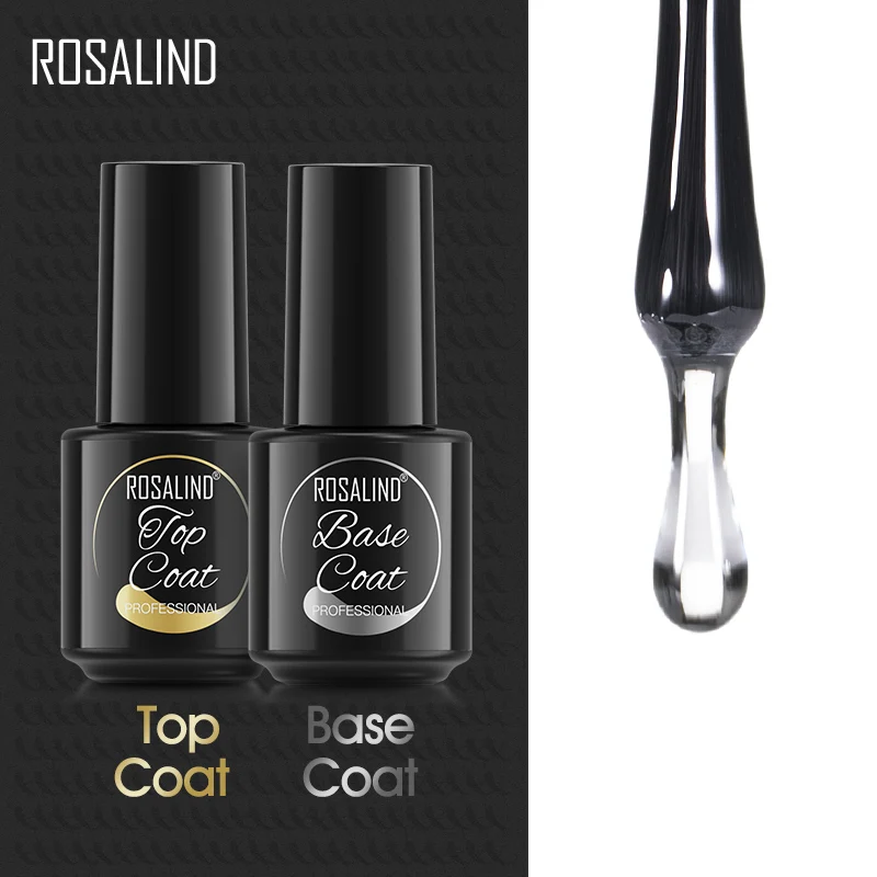 ROSALIND Nail Gel Polish Top Coat Semi Permanent Top Coat All For Manicure Nails Fundation Gel Varnishes Nail Art 2