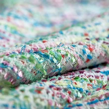 155 см шириной 400 г/м вес синий зеленый трикотажный хлопок полиэстер ткань для осенне-весеннего платья куртка пальто E1081