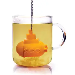 Креативный силиконовый чайный набор для подводной лодки, муляж подводных лодок, Чайный фильтр, изысканная подарочная коробка
