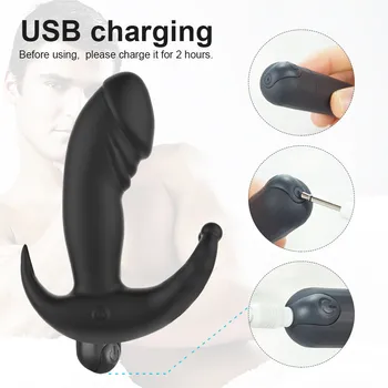 USB Charging Anal Butt Plug Dildo Vibrator Wireless Wearable  Male Sex Toys for Man Adult Silicone Prostate Massage Stimulator 5