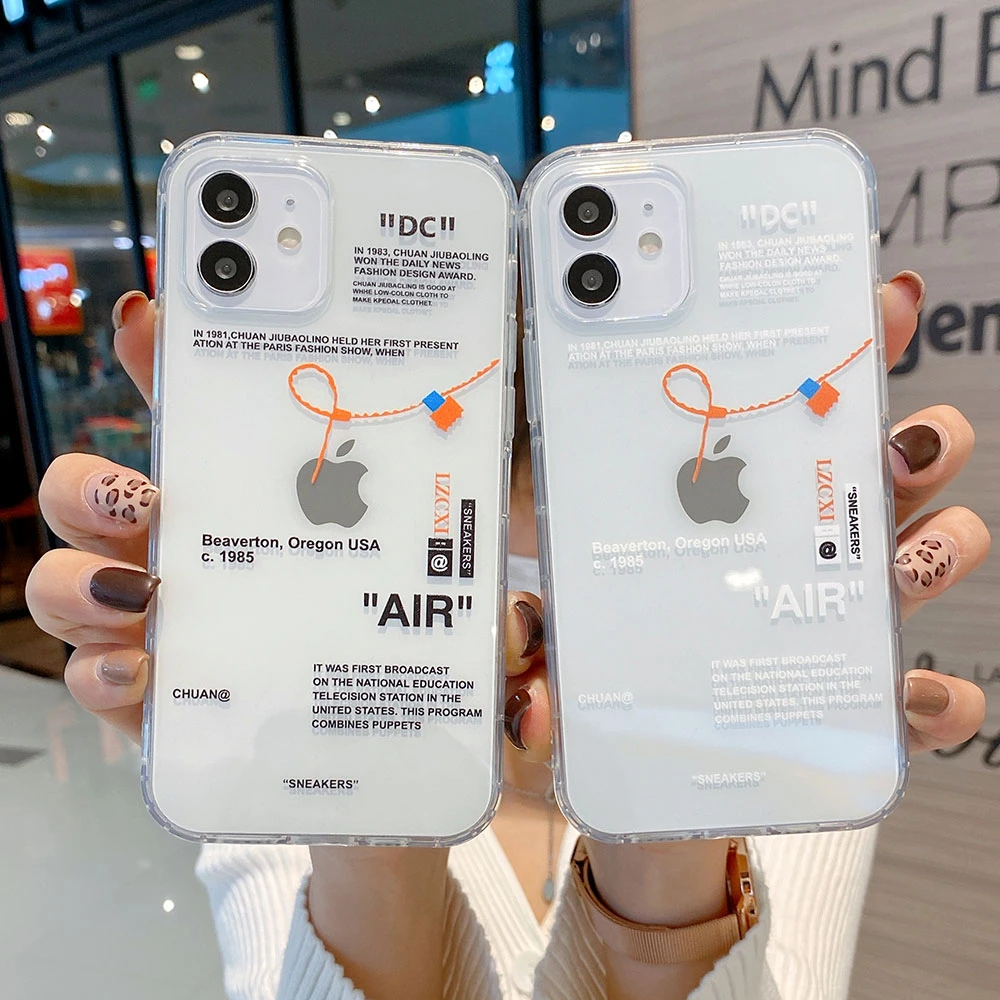 streep Ik wil niet zijde Leuke Korting Sport Schoenen Merk Telefoon Case Voor Iphone 11 12 13 14 X  Xs Max Xr 6 7 8 plus SE2 Sneakers Ins Air Label Zachte Tpu  Cover|Telefoonbumper| - AliExpress