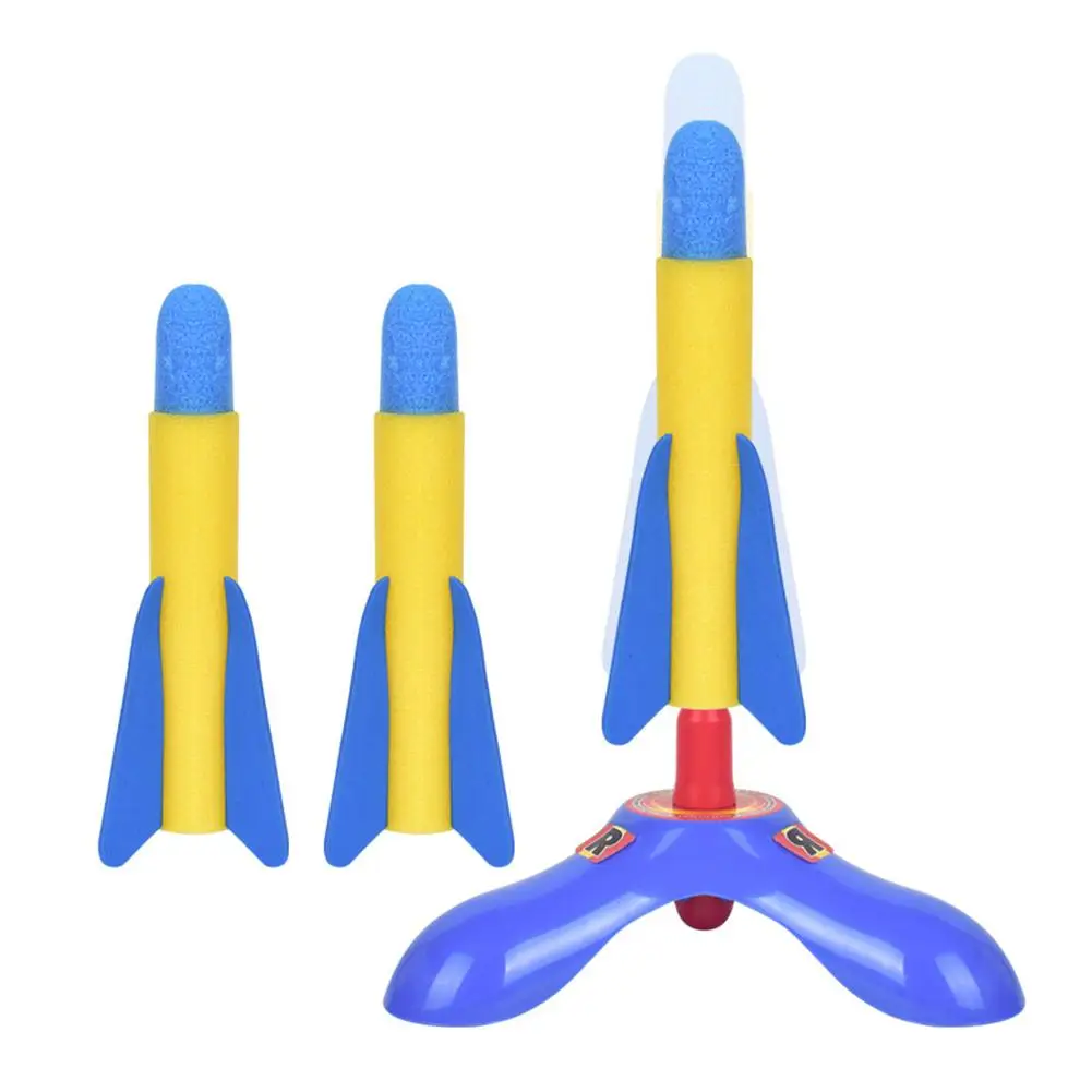 Прыгающая воздушная ракета пусковая игрушка набор пусковая модель шаг насос ножная игрушка с наружной игрушка парк развлечений детская игра