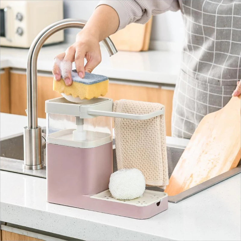 estropajo de aluminio con dispensador para detergente : Hogar y  Cocina