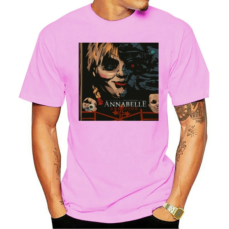 Annabelle создания V4 фильм постер футболки (черный) все размеры S-5XL | Мужская одежда