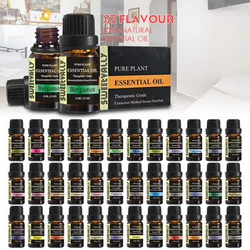 

37pcs/set Natural Essential Oil Kit 10ml Pure Essential Oil Aromatherapy Diffusers for Humidifier Water-soluble Fragrance Oil