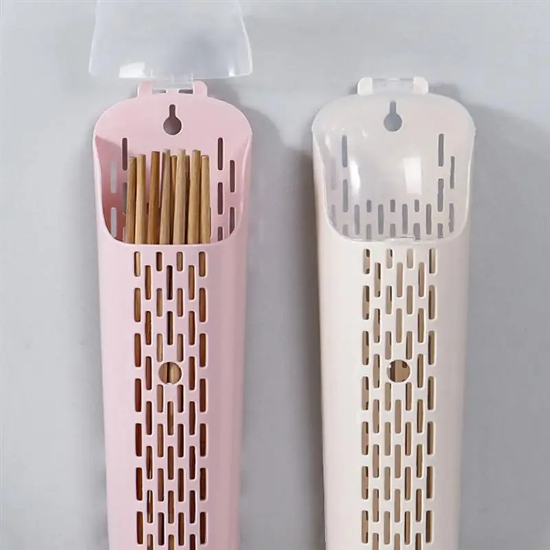 1pc Chopsticks Holder Creative Durable Practical Wall Mounted Chopsticks Cage