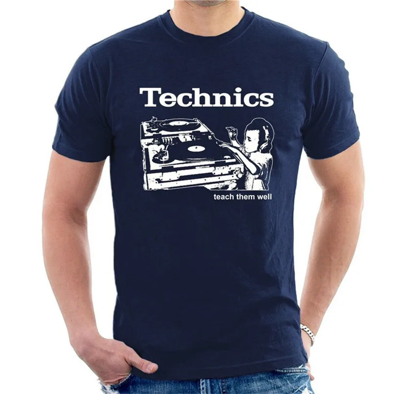 Technics футболка вертушки для мужчин научить их хорошо винил Dj все размеры S40 Топы