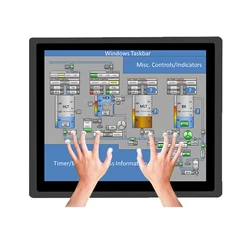 Mini tablette PC industriel avec écran tactile capacitif intégré de 19 pouces, tout en un avec rs 232 COM WiFi pour Windows/Linux 