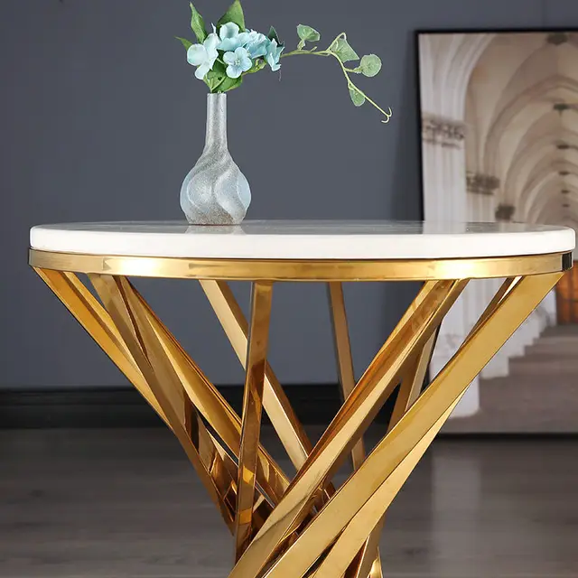 Luxury ultra-thin slate black and white creative corner table 5