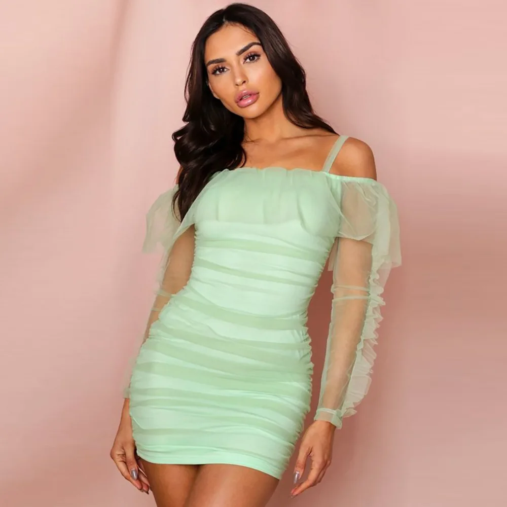 

bodycon dress sexy woman clothes mesh dresses ruched zomer jurk summer for women sukienki letnie robe femme backless vetement
