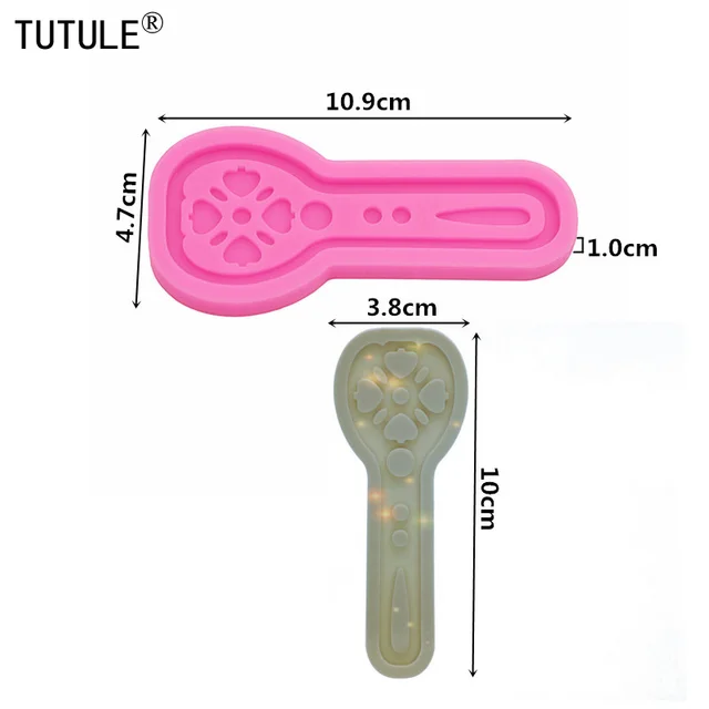 Fényes Mini Mikrofon Fülbevaló -Epoxi Kulcstartó Ékszerkészítő Penész, Rugalmas Élelmiszer -Minőségű Szilikon Epoxi Agyag Polimer Penész - Image 2