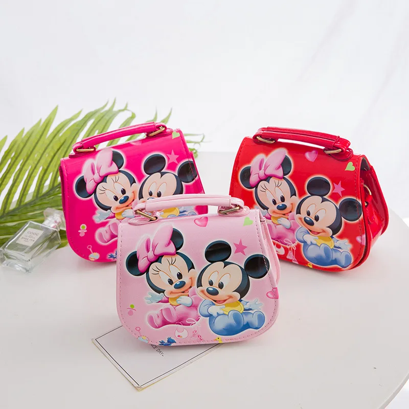 Disney милая девочка Микки Минни сумка на плечо PU дети мультфильм сумки для девочек