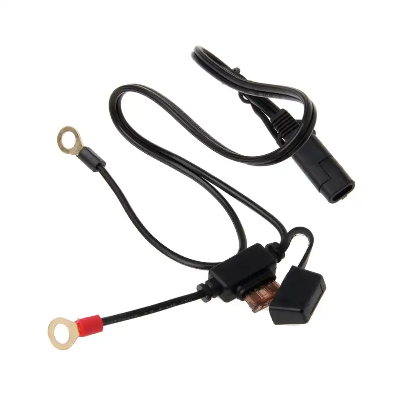 12V Motorcycle Battery Charger Terminal Ring Connector Cable Output