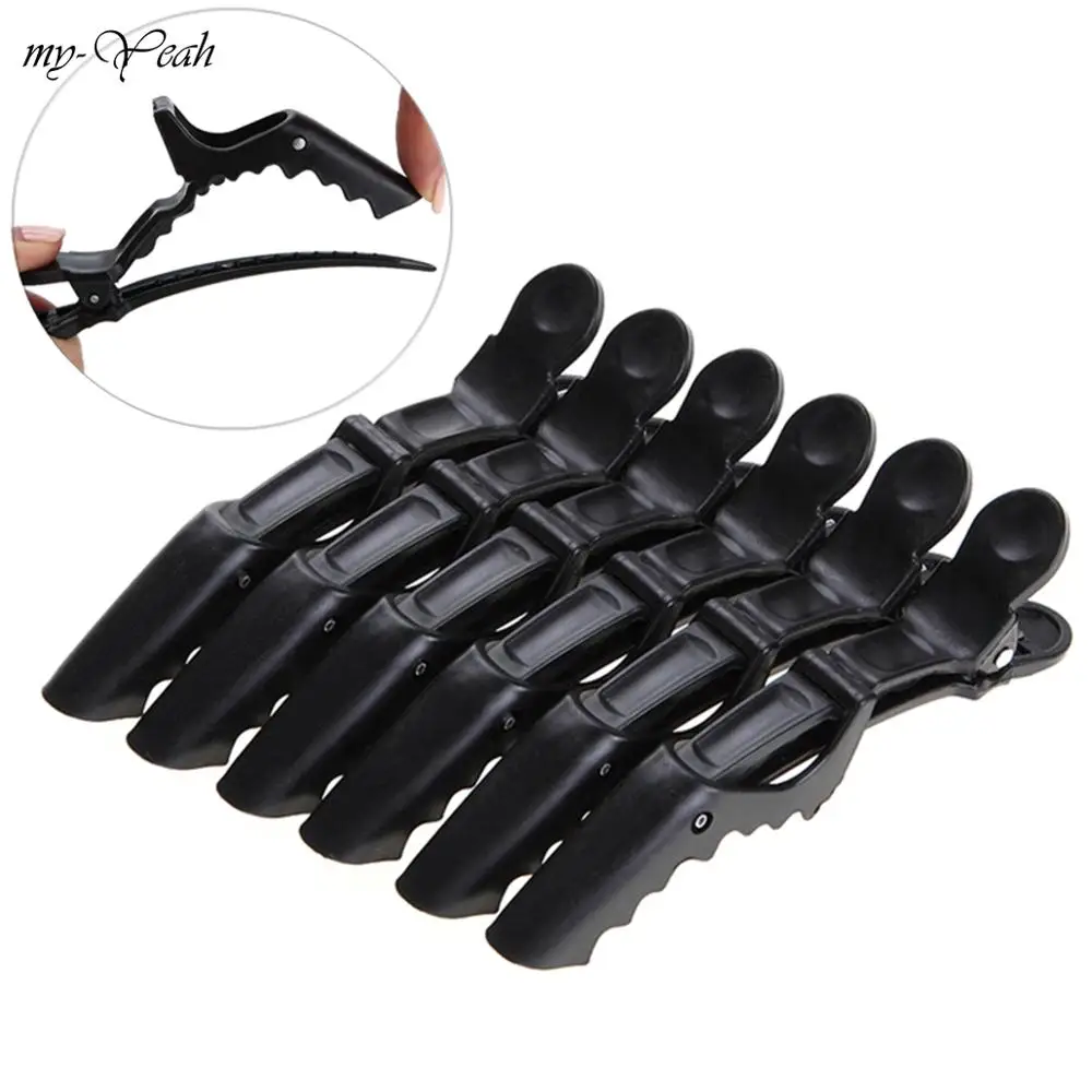 6Pc/Lot Crocodile Hairdressing Sectioning Clamp Hair Styling Hair Clips 