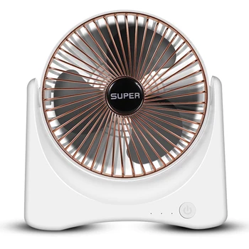 

AD-Portable Travel Battery Operated Fan Rechargeable 3 Speeds Desktop Mini Fan With Powerful Airflow For Camp And Outdoor Events