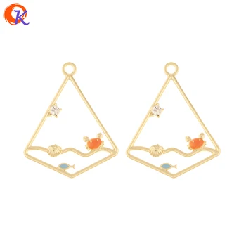 

Cordial Design 50Pcs 27*33MM Jewelry Accessories/Hand Made/Rhinestone Charms/Paint Effect/DIY Making/Pendant/Earring Findings