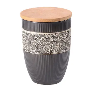 

1Pc Grain Canister Food Kitchen Sealed Storage Container Empty Storage Jar For Loose Tea Coffee Bean Dried Fruit