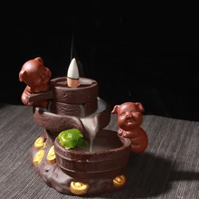 Queimador De Incenso Горячая Incenso Quemador Incienso De Backflow благовония печь песок керамический вид сигарета сандаловое дерево