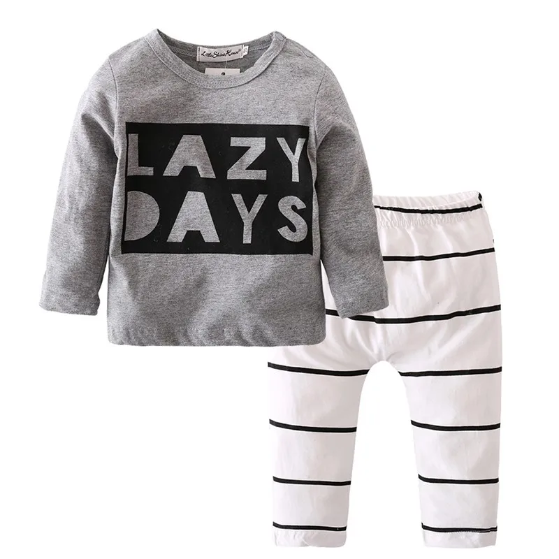 2019 New Products Listed Spring and Autumn Baby Boys 0-2Years Children's Sets Striped stripe Clothing 2PCS |