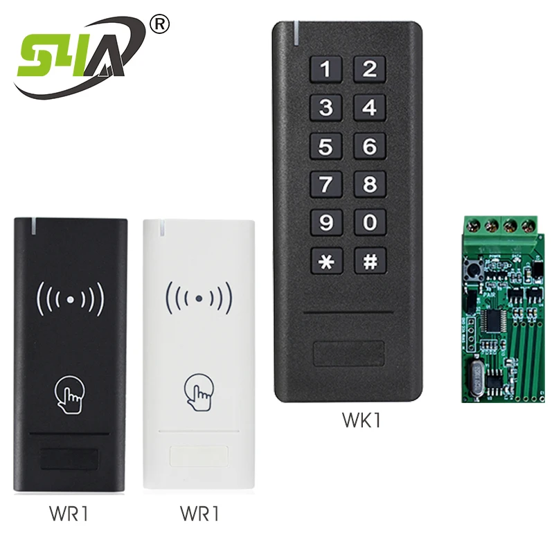 433MHz Rolling code ไร้สาย Wiegand Reader และตัวรับสัญญาณสำหรับ