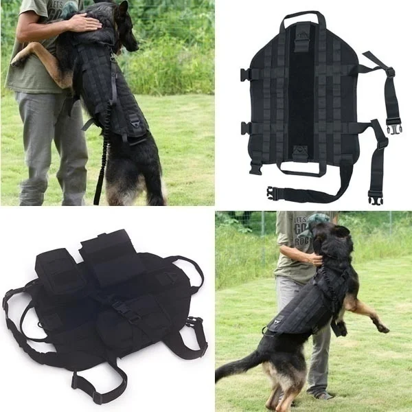 4 Colors XS-XL High Quality Tactical Dog Vest Pet Supplies Outdoor Canine Training Military Army Molle Dog Harness Vest