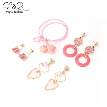 

DIY Handmade Jewelry Making Love Heart Charms Pendants Hair Band Earring Set Components Decoration Fashion Accessories Gifts