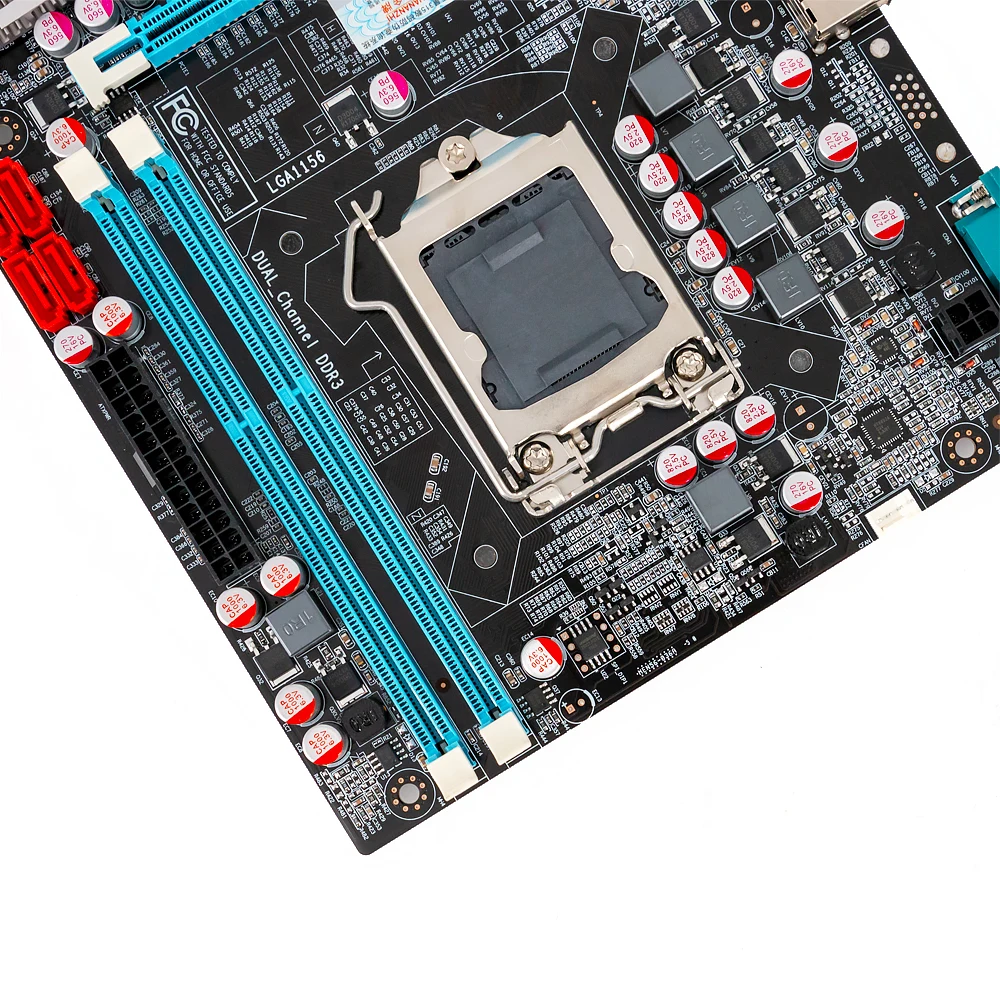 Huanan Zhi P55 M-ATX материнская плата для Intel LGA 1156 i3 i5 i7 DDR3 16 Гб SATA2.0 PCI-E 2,0 230*170 мм