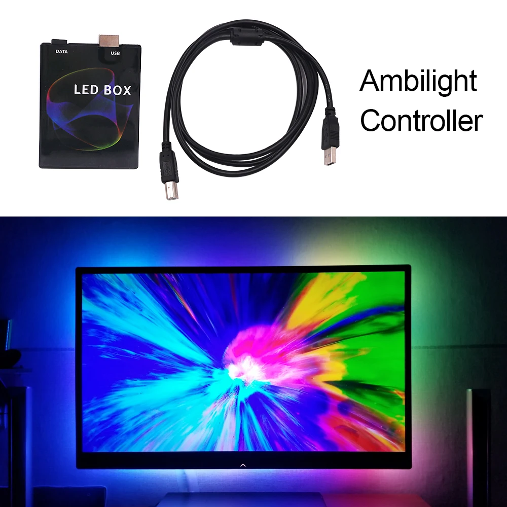 5V USB Ambibox WS2812B SK6812 окружающей среды светильник контроллер светодиодный лента RGB