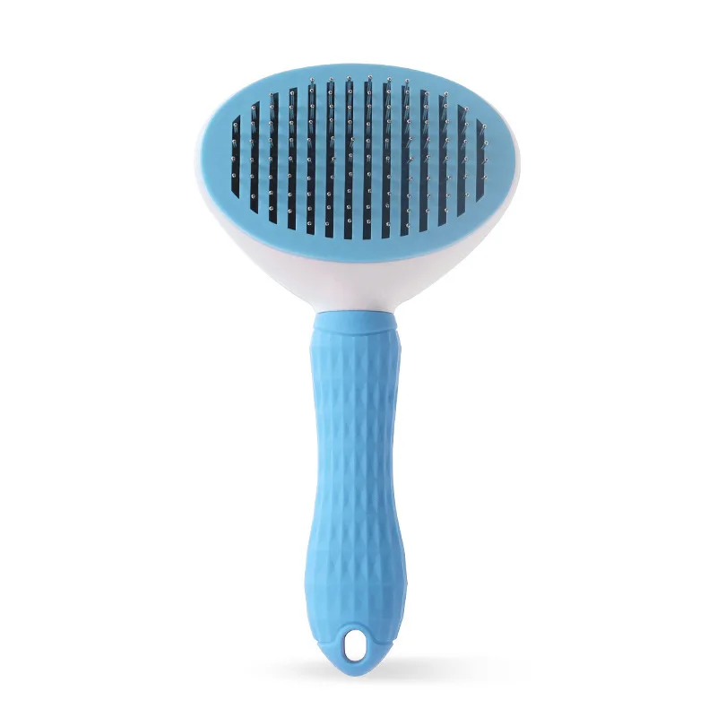 Cat Hair Removal Comb Grooming Cats Comb Pet Products Cat Flea Comb Steel Needle Comb For Dogs Hair Brush Trimmer Pet Comb - Цвет: thick needle