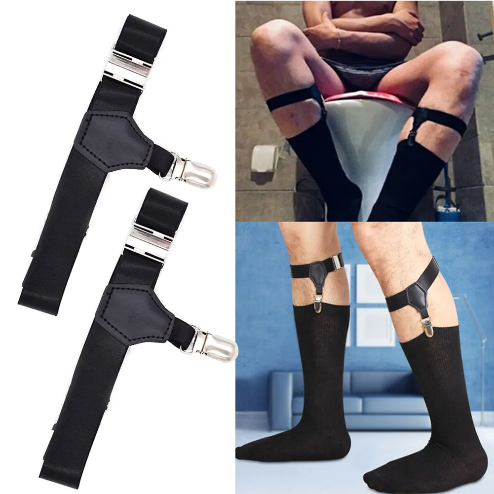 1 пара, регулируемые легкие мужские носки, не скользят, на открытом воздухе, не мнется, держатель, подвязки, эластичные, не ржавеют