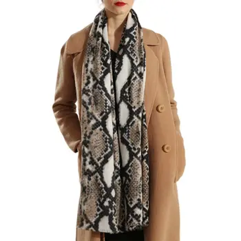 

190x80cm Womens Winter Oversized Large Scarf Shawl Classic Animal Leopard Snakeskin Printed Thicken Warm Knitted Blanket Wraps