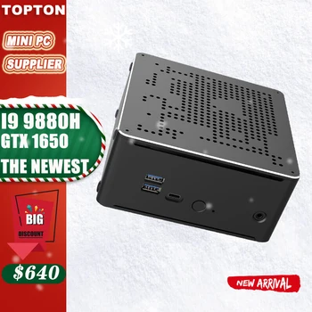 

2 Lans Mini PC Intel Core i9 9880H 8 Cores 16 Threads Gaming Desktop Computer 2*DDR4 2*M.2 NVMe Win10 Pro 4K HTPC HDMI DP Type-C