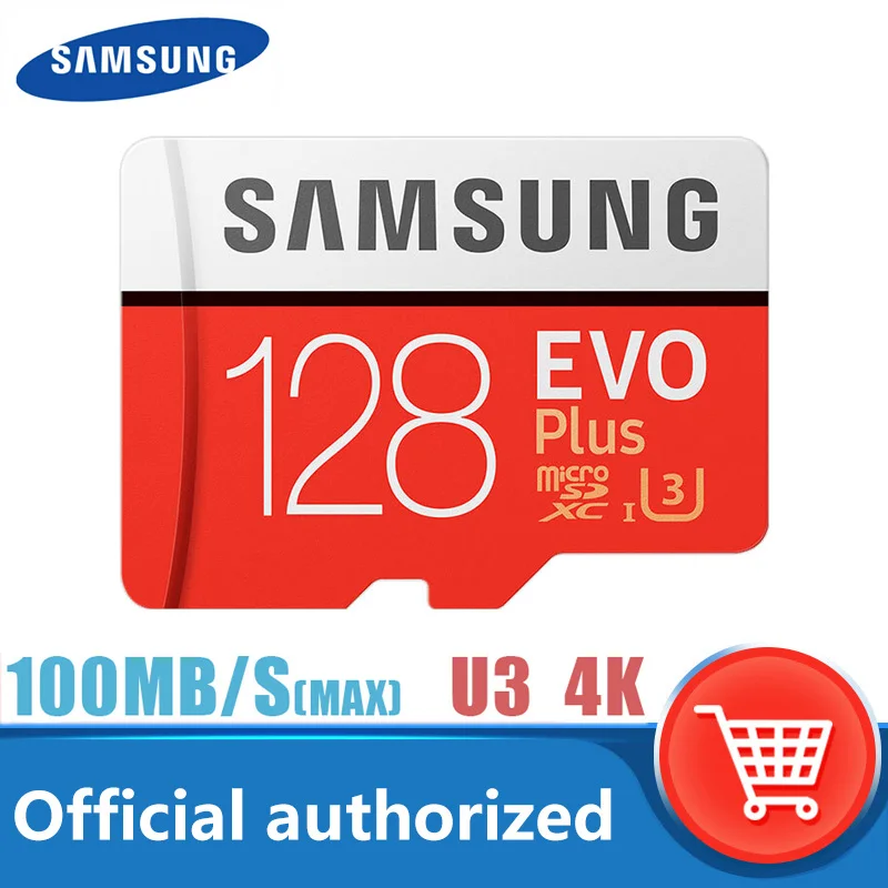 Оригинальный Samsung карта памяти micro sd 128 ГБ max100MB / S Class10 SDXC U3 4K карты TF флэш для