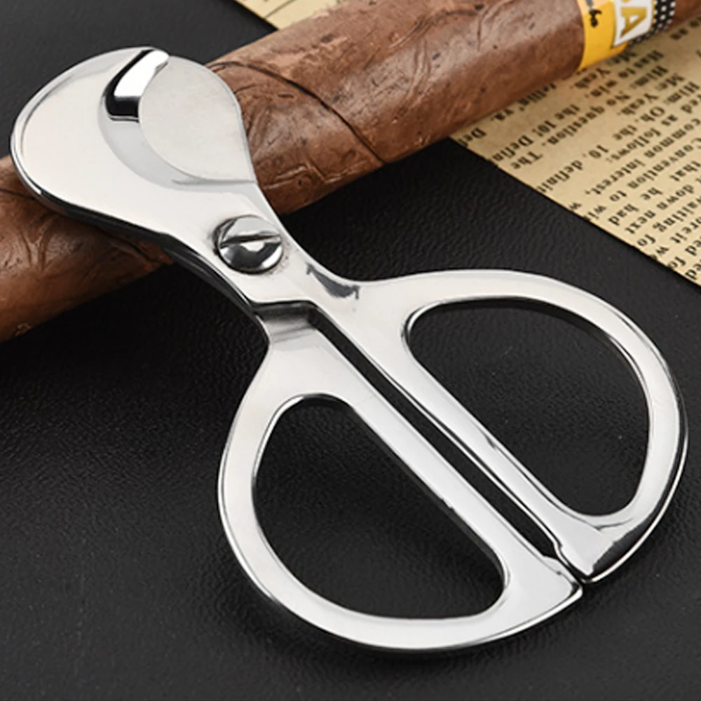 10pcs/lot Stainless Steel Cigar Cutter Christma Scissors Gift For Men