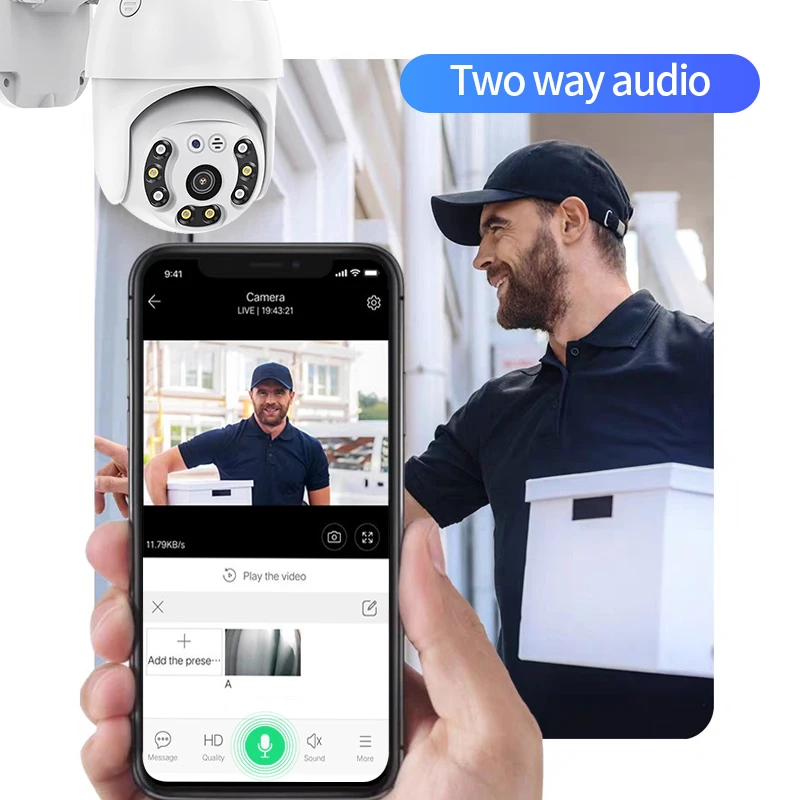 4G Security Camera Outdoor Home Surveillance WiFi 2MP IP CCTV Camera Audio Weatherproof Smart P2P IR Night Vision Goole Home