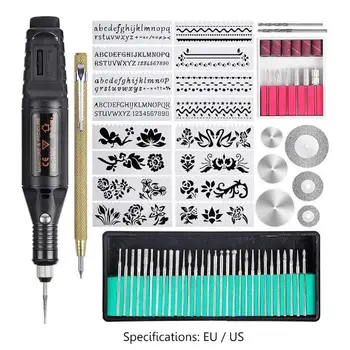 

70Pcs Mini Electric Engraver Etching Pen DIY Rotary Engraving Tool for Jewelry
