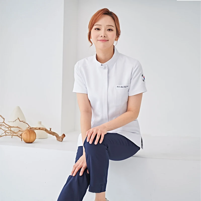 Plastic surgery hospital nurses wear long sleeve women's oral overalls split body suit technician wear beauty parlor overalls